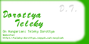 dorottya teleky business card